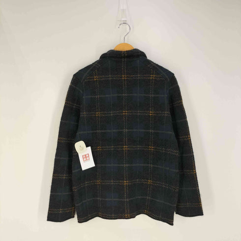 トゥモローランドトリコ TOMORROWLAND tricot タータンチェック ダブルブレスト 6B モヘヤ ニットジャケット メンズ JPN:S