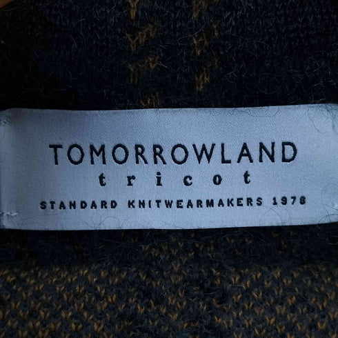 トゥモローランドトリコ TOMORROWLAND tricot タータンチェック ダブルブレスト 6B モヘヤ ニットジャケット メンズ JPN:S