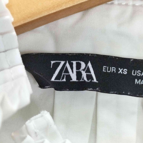 ザラ ZARA ボリュームフリル パフスリーブ シャツブラウス レディース import:XS