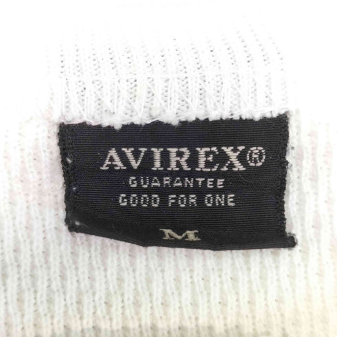 アヴィレックス AVIREX HONEYCOMB WAFFLE T-SHIRTS BLACK CAT ハニカムワッフル クルーネック L/S Tシャツ メンズ import:M