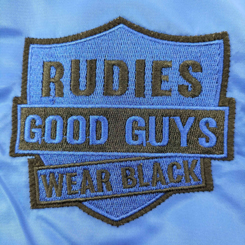 ルーディーズ RUDIES ロゴ 刺繍 ワッペン リバーシブル スタジアム ジャケット スタジャン メンズ JPN:L