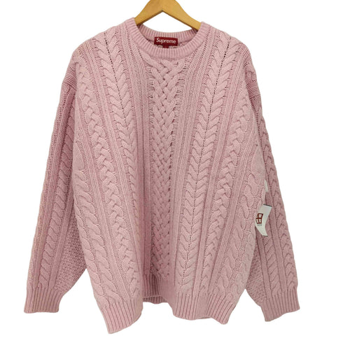 シュプリーム Supreme 23AW Applique Cable Knit Sweater メンズ import:L