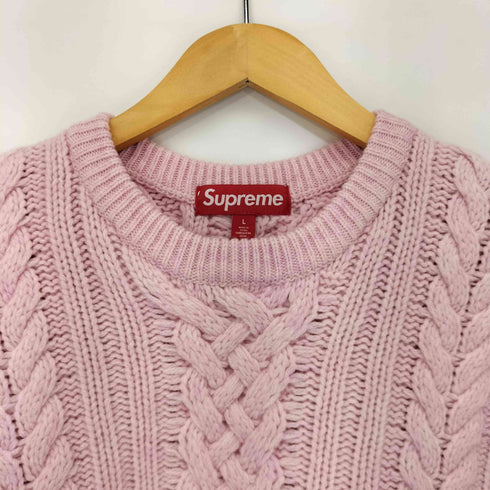 シュプリーム Supreme 23AW Applique Cable Knit Sweater メンズ import:L