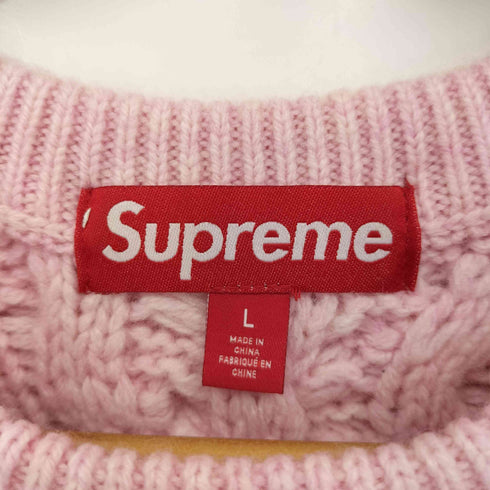 シュプリーム Supreme 23AW Applique Cable Knit Sweater メンズ import:L
