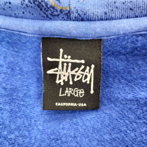 ステューシー Stussy ハイビスカス柄 花柄 総柄 ロゴ 刺繍 ジップアップ パーカー ダブルジップ メンズ import:L