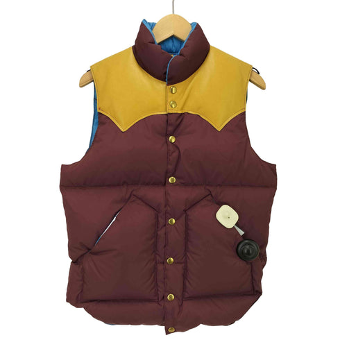 ロッキーマウンテンフェザーベッド Rocky Mountain FeatherBed レザー切替ダウンベスト メンズ 36