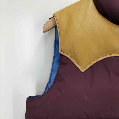 ロッキーマウンテンフェザーベッド Rocky Mountain FeatherBed レザー切替ダウンベスト メンズ 36