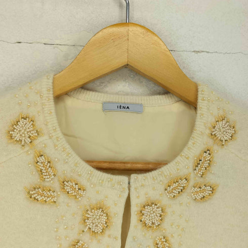 イエナ IENA アンゴラ混ビーズ刺繍カーディガン レディース FREE