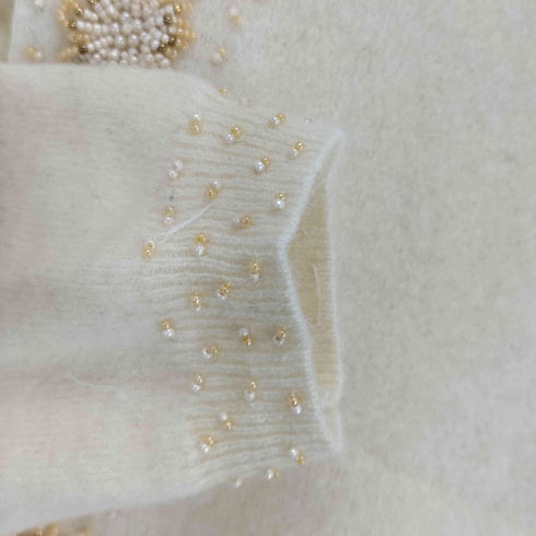 イエナ IENA アンゴラ混ビーズ刺繍カーディガン レディース FREE