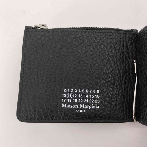 メゾンマルジェラ Maison Margiela グレインレザー マネークリップ付き 二つ折り 財布 メンズ