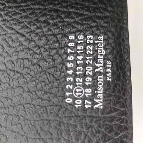 メゾンマルジェラ Maison Margiela グレインレザー マネークリップ付き 二つ折り 財布 メンズ