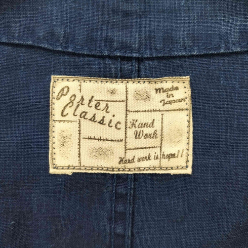 ポータークラシック PORTER CLASSIC 製品染め 刺し子 リネン ベスト メンズ JPN:M