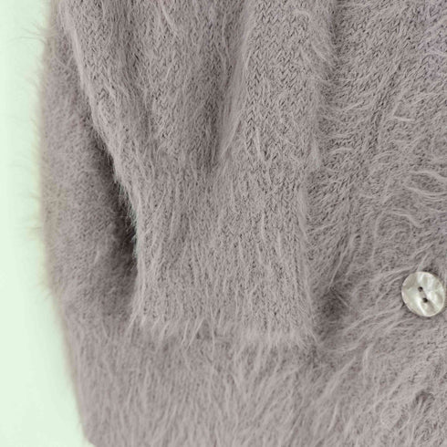 ナチュラルクチュール natural couture 深Vフェザーミドルカーディガン レディース