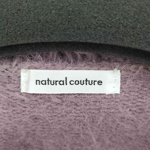 ナチュラルクチュール natural couture 深Vフェザーミドルカーディガン レディース