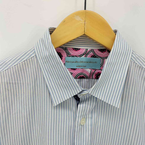ALESSANDRO GHERARDESCHI イタリア製 ストライプ L/S レギュラー シャツ メンズ