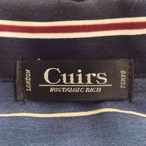 キュイー Cuirs 半袖ストライプシャツ メンズ