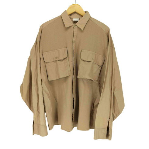 ピエールカルダン pierre cardin 80~90s フロントパネル切替フラップデザインコットンシャツ メンズ JPN:L
