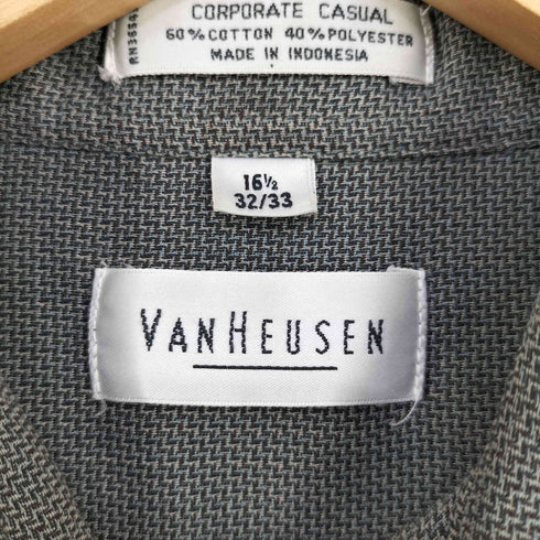 ヴァンヒューゼン VAN HEUSEN コットンポリ レギュラーカラーシャツ メンズ 16 1/2 32/33