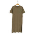 ザラ ZARA サイドスリット クルーネックTシャツワンピース レディース import:M