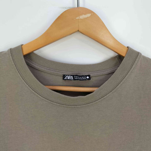 ザラ ZARA サイドスリット クルーネックTシャツワンピース レディース import:M