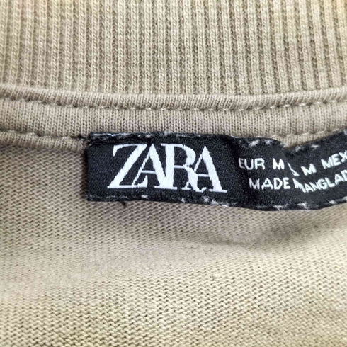 ザラ ZARA サイドスリット クルーネックTシャツワンピース レディース import:M