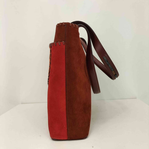 サルヴァトーレフェラガモ Salvatore Ferragamo イタリア製 パッチワーク デザイン スエードショルダーバッグ レディース