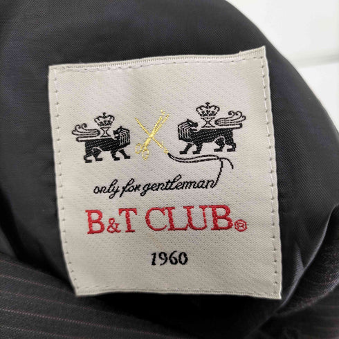 ビーティークラブ B&T CLUB セットアップ 2Bシングルテーラードジャケット スラックスパンツ ストライプ メンズ