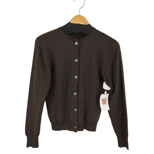 アーペーセー A.P.C. シルク カシミヤ混 クルーネック カーディガン レディース import:S