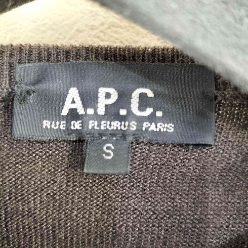 アーペーセー A.P.C. シルク カシミヤ混 クルーネック カーディガン レディース import:S