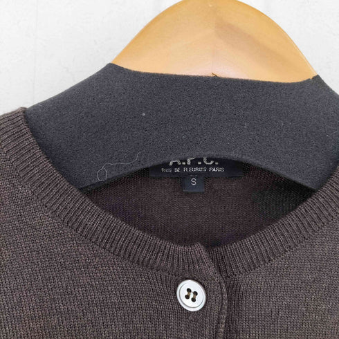 アーペーセー A.P.C. シルク カシミヤ混 クルーネック カーディガン レディース import:S