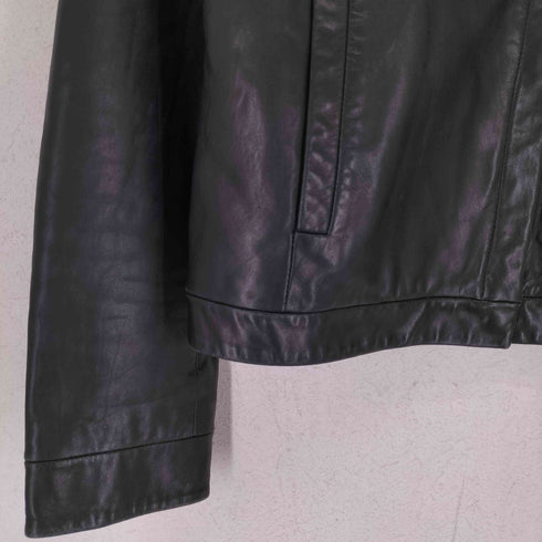 バナナリパブリック BANANA REPUBLIC 90~00S 比翼レザースウィングトップ レディース JPN:S