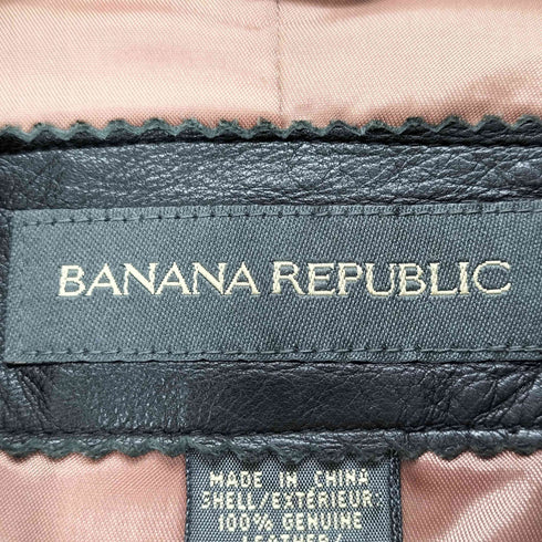 バナナリパブリック BANANA REPUBLIC 90~00S 比翼レザースウィングトップ レディース JPN:S