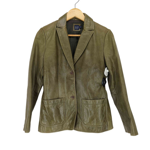 ギャップ Gap 00S OLD レザーテーラードジャケット レディース JPN:XS