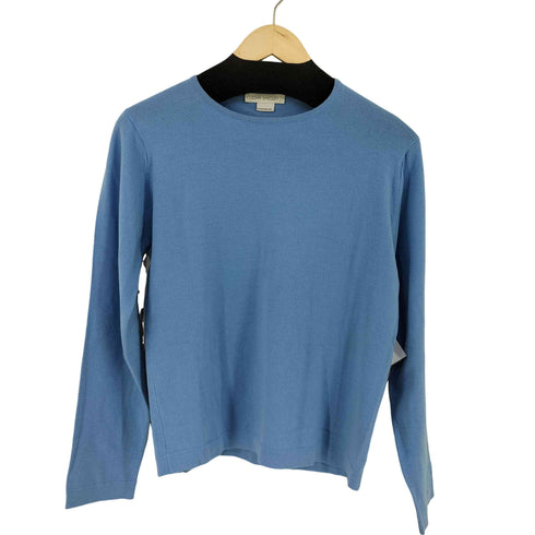 ジョンスメドレー JOHN SMEDLEY イングランド製 メリノウール ハイゲージ クルーネックニット レディース import:S