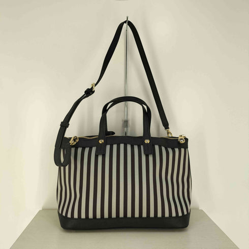 Henri Bendel ストライプ 2way トート ショルダーバッグ レディース