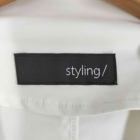 スタイリング styling 23AW ノット シャツブラウス ノースリーブ ギャザー ペプラム レディース ONE SIZE