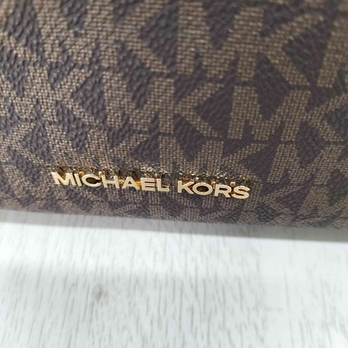 マイケルコース Michael Kors アロスモールトリプルコンパートメント モノグラム レザーハンドバッグ レディース