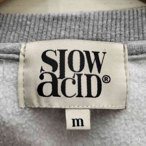 SLOW ACID 刺繍 クルーネックスウェット メンズ import:M