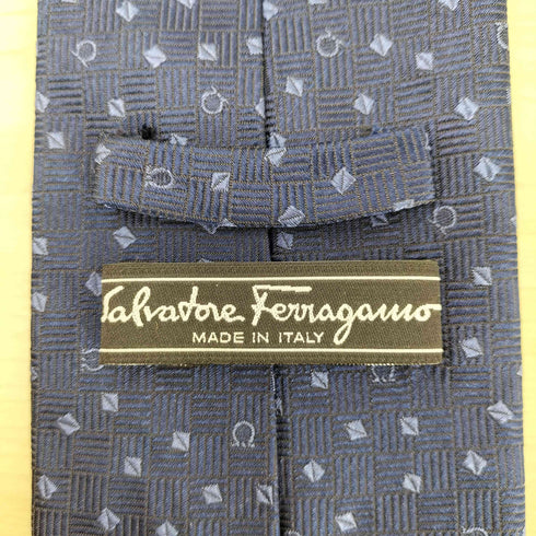 サルヴァトーレフェラガモ Salvatore Ferragamo 総柄シルクネクタイ メンズ