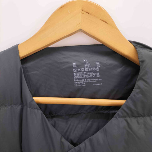 ムジ MUJI 2023AW 軽量ダウン(帯電防止裏地)ノーカラージャケット メンズ JPN:XL