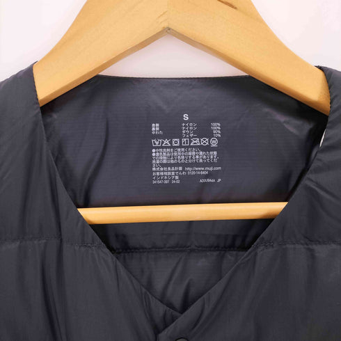 ムジ MUJI 2023AW 軽量ダウン(帯電防止裏地)ノーカラージャケット メンズ JPN:S