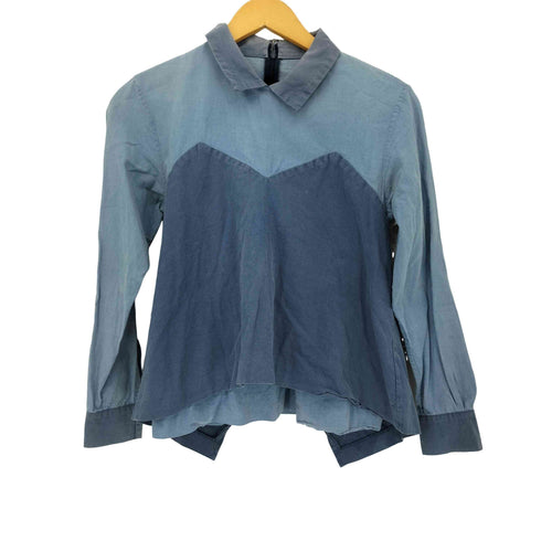 ヤエカ YAECA バックジップ デザイン L/S ブラウス レディース