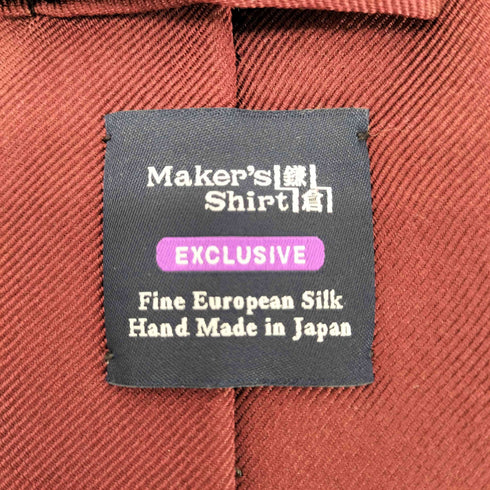 メーカーズシャツカマクラ Makers Shirt 鎌倉 サテンツイルネクタイ メンズ