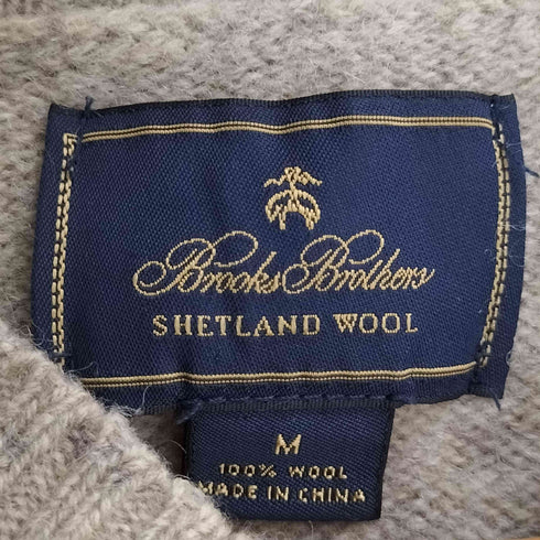 ブルックスブラザーズ BROOKS BROTHERS SHETLAND WOOL シェットランド ウール ラグラン クルーネックニット メンズ import:M