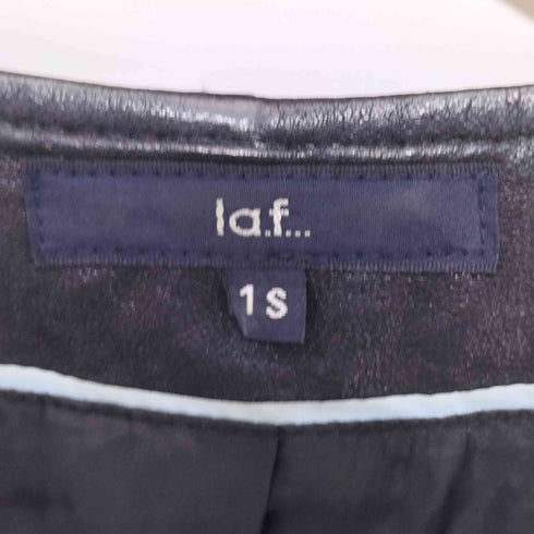 ラエフ la.f... ノーカラー レザージャケット レディース 1S