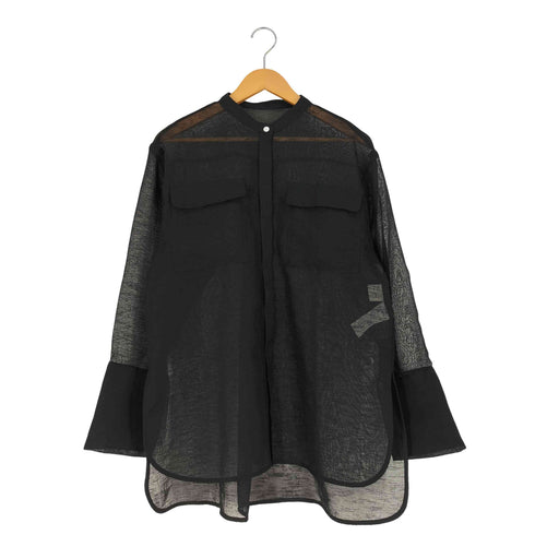 アメリ AMERI MEDI NATURAL LIKE OVER SIZE SHIRT シアーシャツ レディース FREE