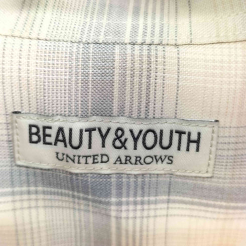 ビューティーアンドユースユナイテッドアローズ BEAUTY & YOUTH UNITED ARROWS 尾州 オンブレチェック レギュラーフォルム テーパード シャツ メンズ JPN:L