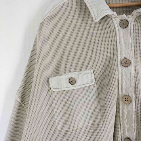 クラシカルエルフ CLASSICAL ELF 別注 ヴィンテージライク ピグメントワッフルドッキングシャツ レディース JPN:XL