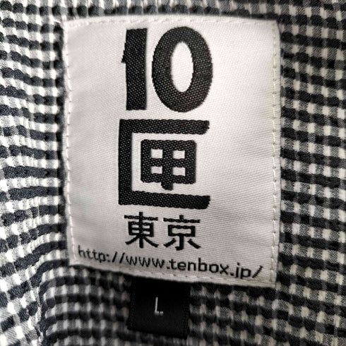 テンボックス 10匣 TENBOX DRUG DEALER SHIRT シアサッカー ギンガムチェック メンズ JPN:L