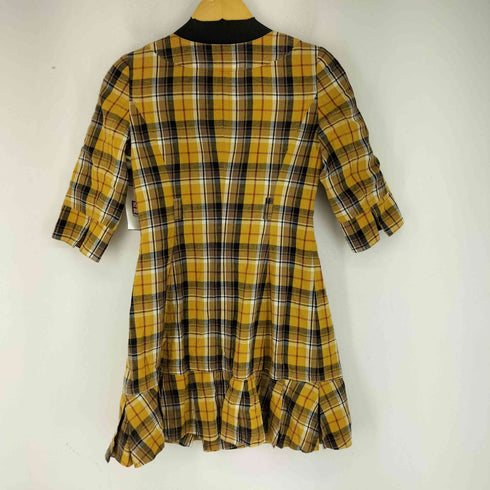 バーバリーブルーレーベル BURBERRY BLUE LABEL ラウンドカラー チェックワンピース レディース 36